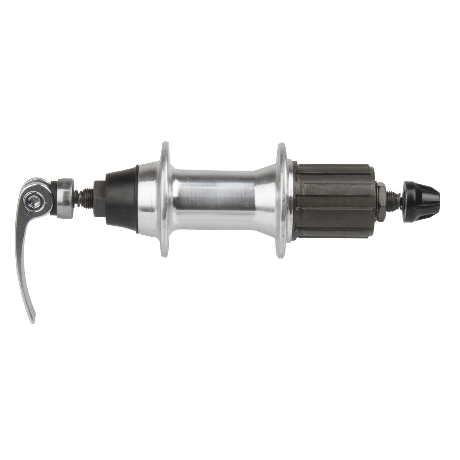 Achternaaf 36 gaats - holle as - 135 mm inbouwbreedte - zilver
