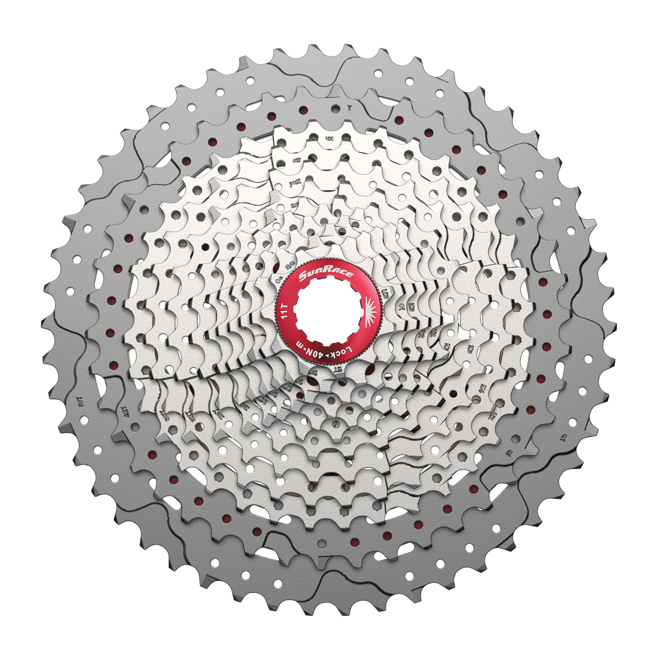 Cassette 12 speed SunRace CSMZ800 11-51T - zilver - werkplaatsverpakking