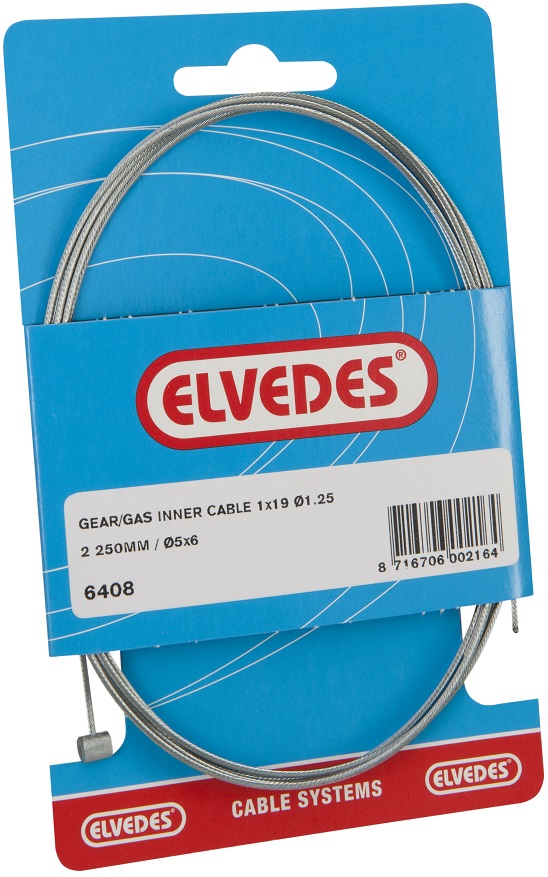Elvedes versnellings binnenkabel bromfiets 6408 2.00 meter (op kaart)