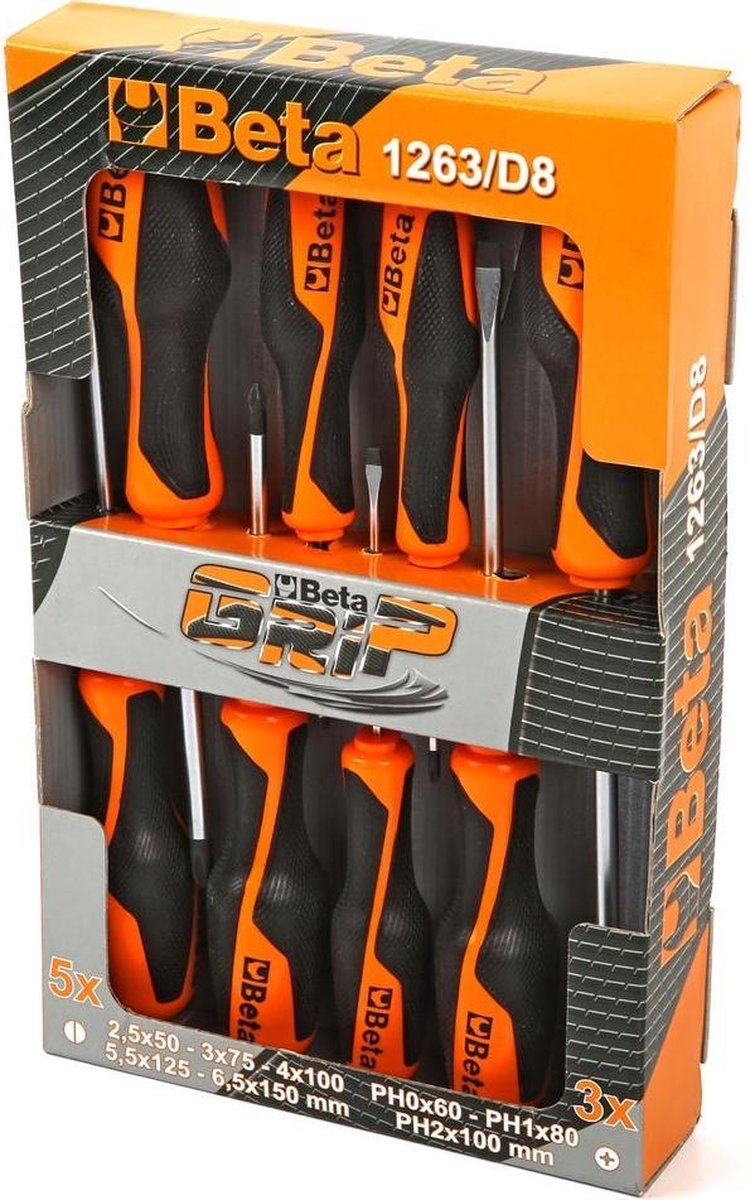 Beta Schroevendraaierset tools 01263/d8 - 8 delig