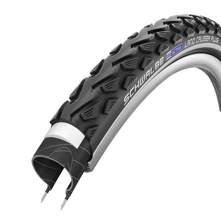 Schwalbe Buitenband land cruiser punctureguard 26 x 2.00" / 50-559 - zwart met reflectie