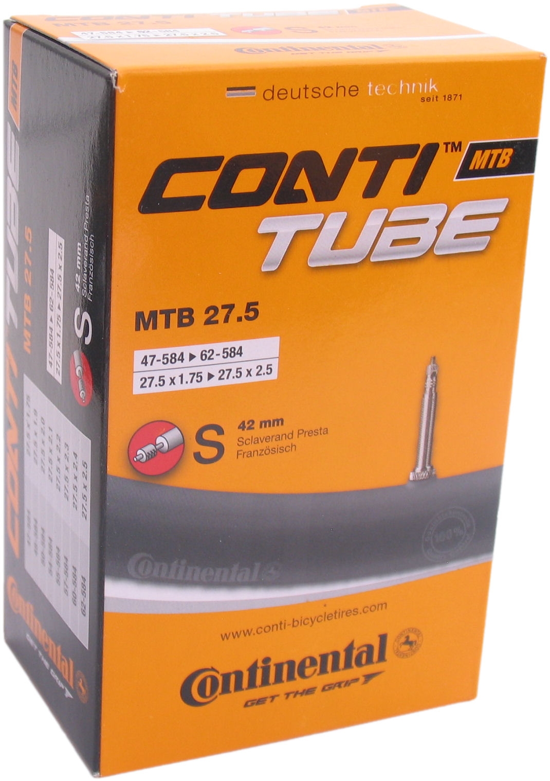 Continental binnenband sv21 sv 42 mm 27.5 inch 47/62-584 doosje