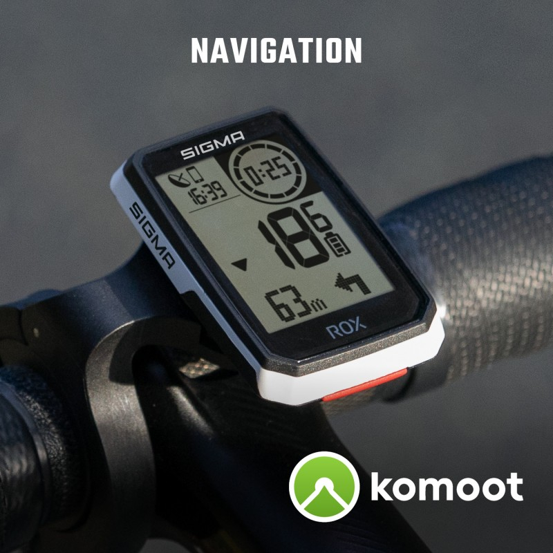 Sigma rox 2.0 gps zw/wit standaard stuurhouder + usb-c oplaadkabel
