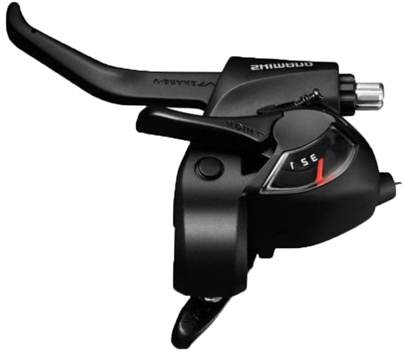 Shimano versteller (links) met remhendel 3 speed tourney st-tx800 2-vingers zwart