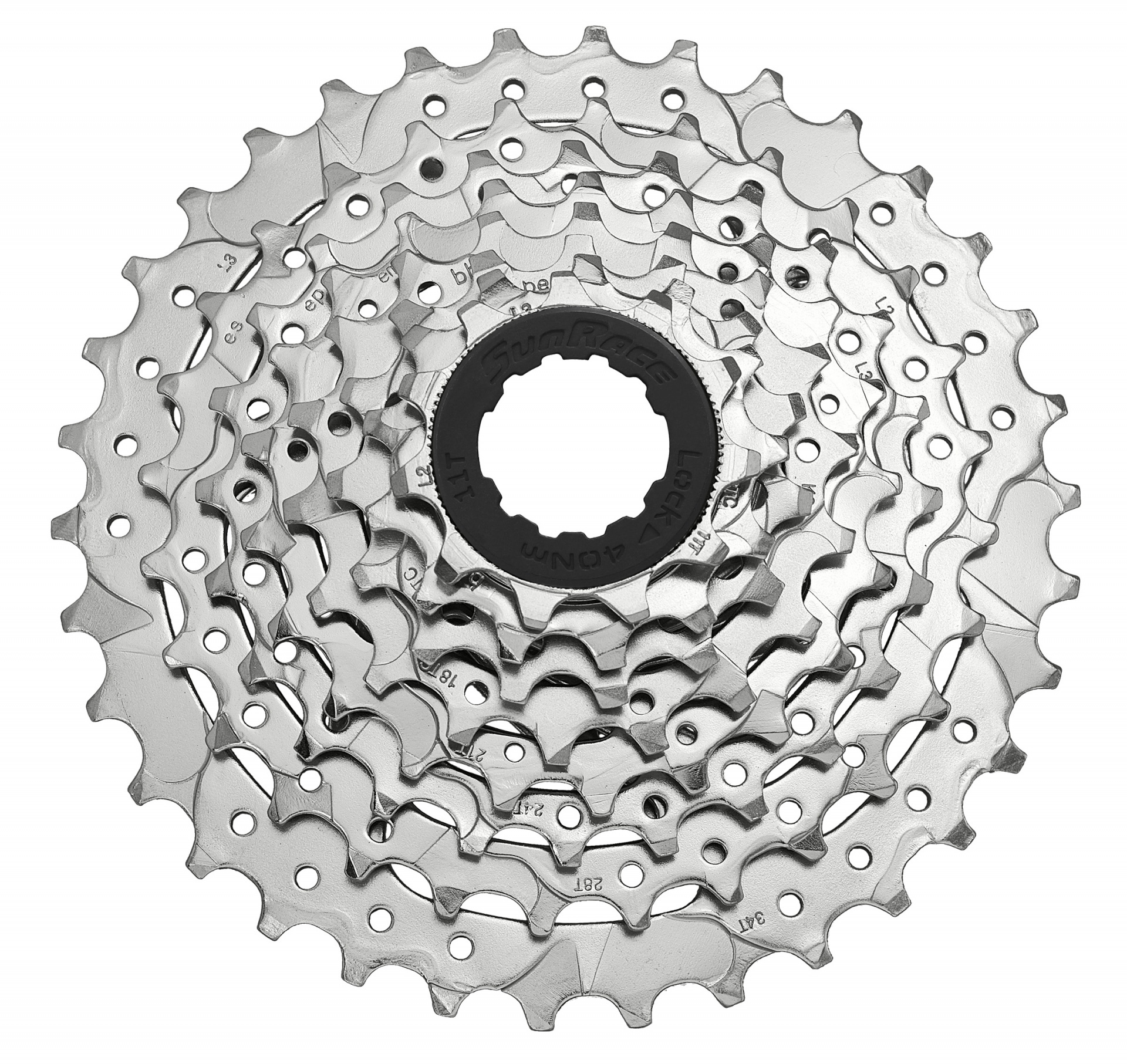 Sunrace cassette 8 speed csm66 11-34t nikkel
