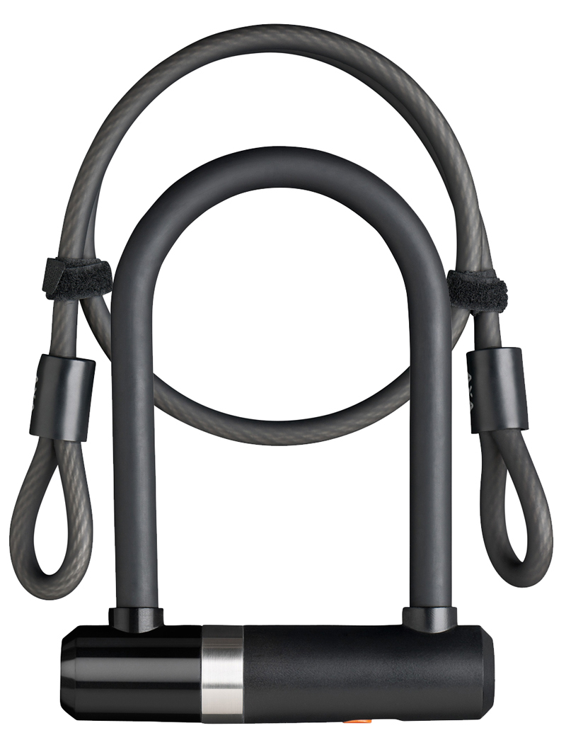 Axa Beugelslot newton mini met slotkabel 100/8 - zwart