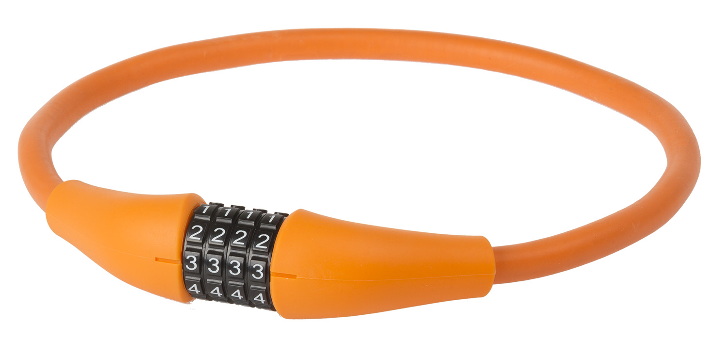 M-Wave kabelcijferslot silicon 900 x 12mm oranje