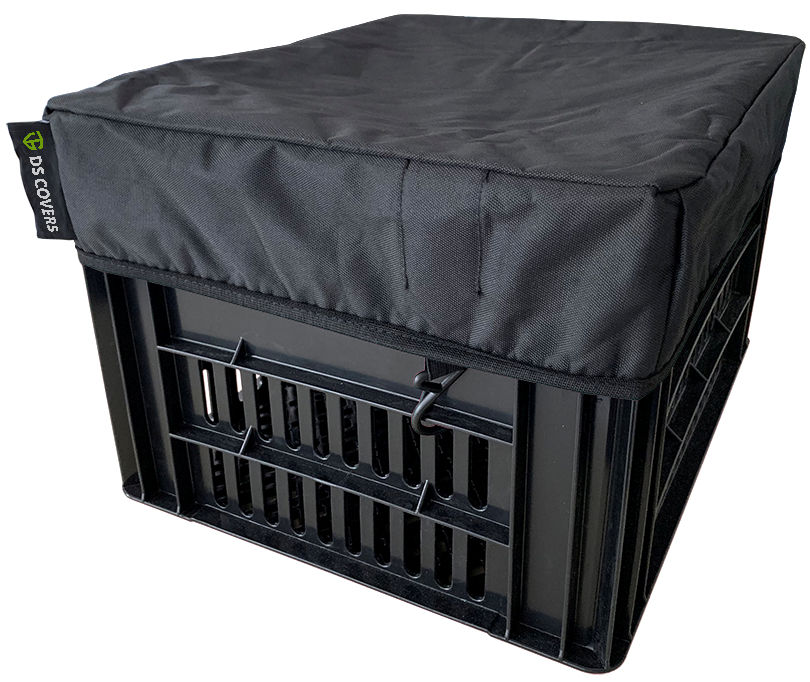 DS Covers Fietskrathoes crate l voor kratten t/m 40 x 50 cm - zwart