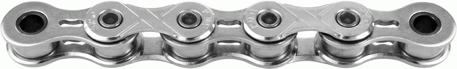 KMC fietsketting x 101 - 1/2x1/8 - 8mm - 112 schakels - zilver