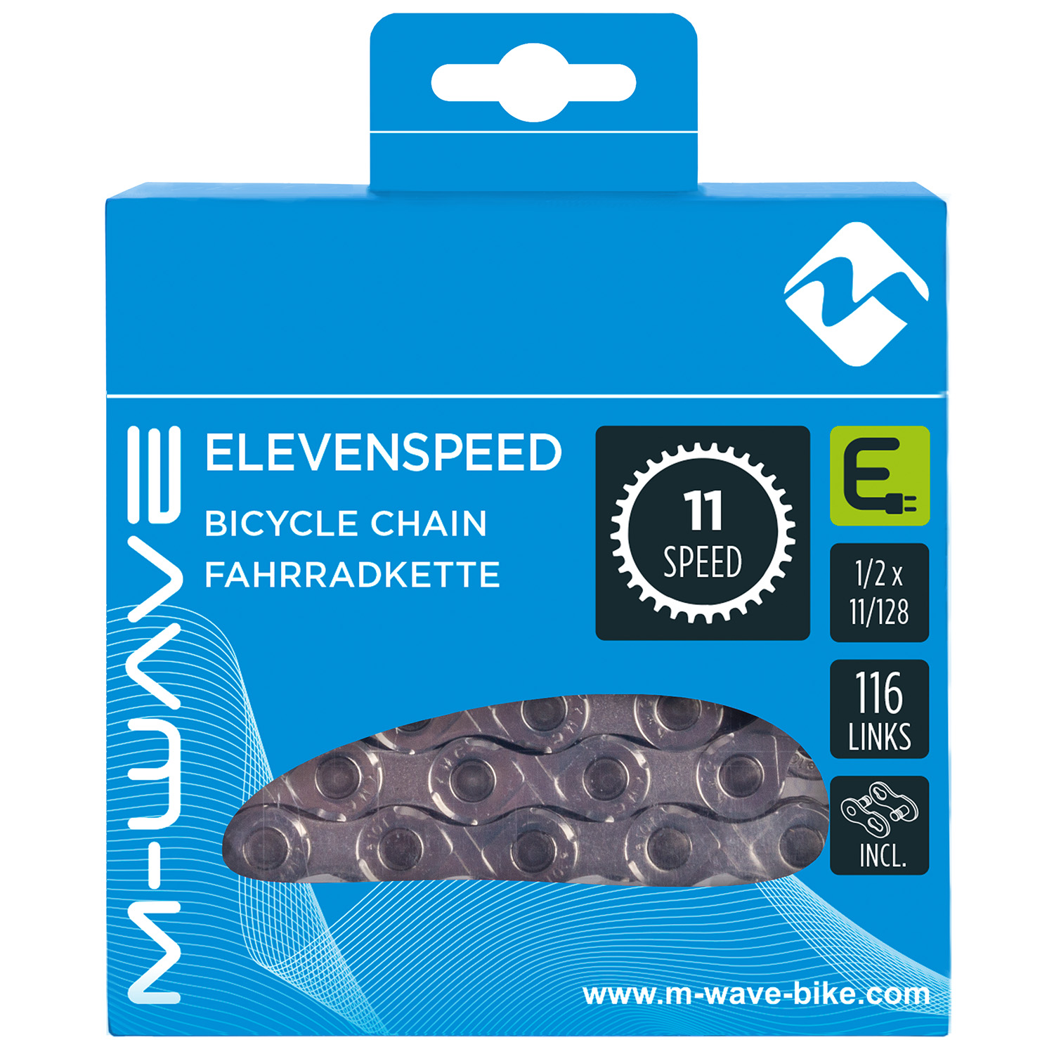 M-Wave (kmc) ketting e-bike 11 speed 116 links zilver