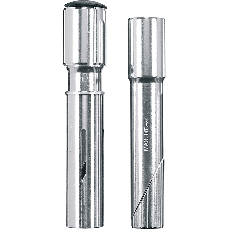 Ergotec stuurpen ahead adapter quill voor 1" + 1 1/8" vorken met draad zilver