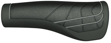 Herrmans line dd36 - ergonomisch verstelbaar fiets handvat zwart/grijs 124/90mm