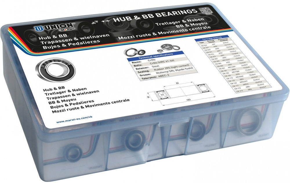 Marwi Union assortimentsdoos kogellagers hub & bb