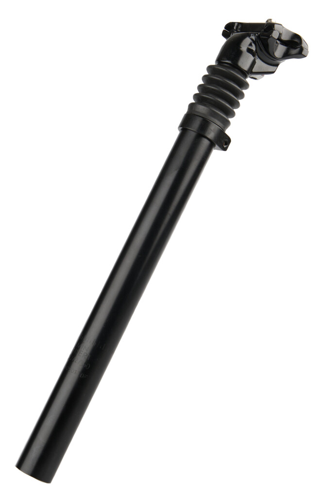 Kalloy Zadelpen verend ø27.2 / 350mm aluminium - zwart