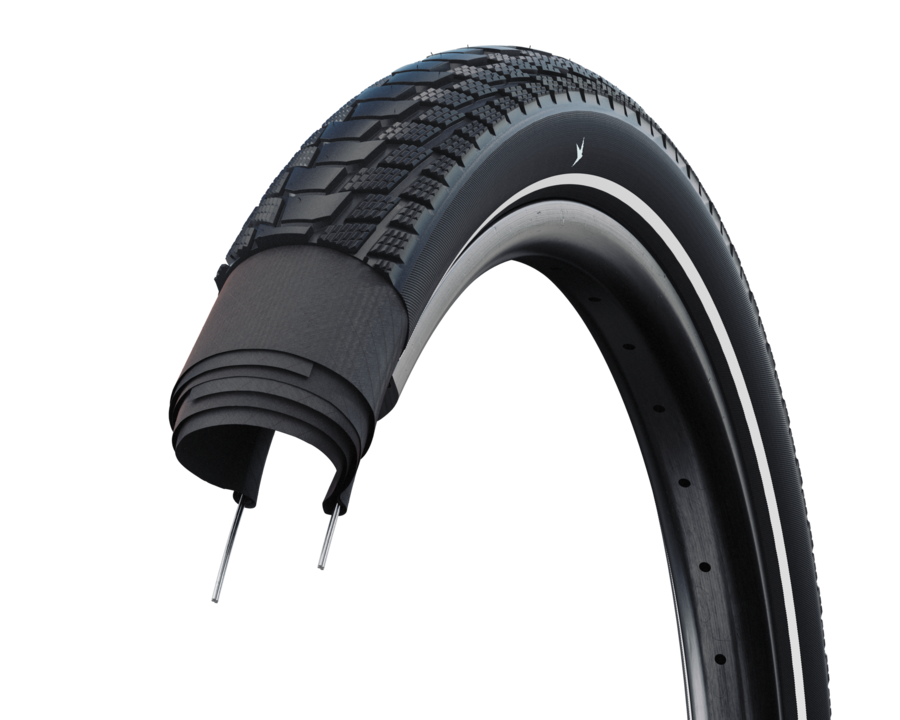 Buitenband Schwalbe Pick-Up Super Defense 20 x 2.35" / 60-406 - zwart met reflectie