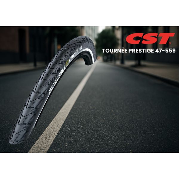 CST Tuscany Fahrradreifen 26 X 1.75 – Schwarz, 47-559 – Für City- & Trekkingräder