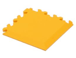 Vloertegelhoeklijst Cyclus 13,5x13,5x0.7 cm PVC koppelbaar - geel