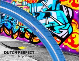 Pneu vélo Dutch Perfect 28 x 1.40" / 40-622 non-crevaison - bleu avec réflexion