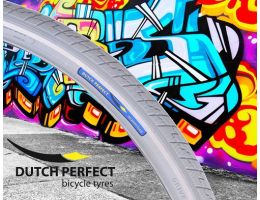 Pneu vélo Dutch Perfect 28 x 1.40" / 40-622mm anti-crevaison - gris avec réflexion