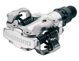 Pedalsatz Shimano SPD M520 mit Schuhplatten SM-SH51 - Silber 
