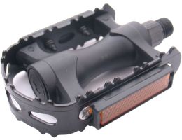 Pedals MTB Edge plastic with iron rim - black