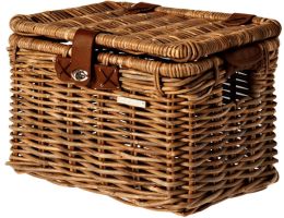 Rattan Bicycle basket for front carrier Basil Denton large 49 x 35 x 30 cm - nature brown