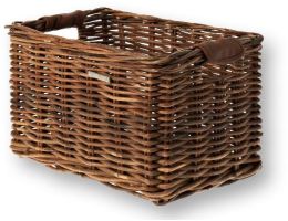 Rattan bicycle basket for front carrier Basil Dorset medium 27 x 39 x 21 cm - nature brown