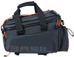 Sacoche vélo pour porte-bagage arrière Basil Miles Tarpaulin XL Pro MIK 9-36 litres 31 x 23 x 20 cm - black orange