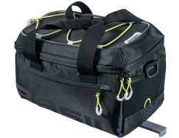 Bicycle bag for rear carrier Basil Miles Trunkbag MIK 7 liters 37 x 19 x 21 cm - black/lime