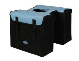 Double bicycle bag Greenlands 34 liters 37 x 33 x 14cm (2x)  - black/light blue