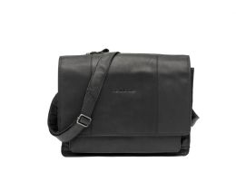 Bicycle bag New Looxs Fellini 18 liters 40 x 15 x 32 cm - made of luxury leather - black 