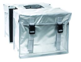 Double bicycle bag NewLooxs Bisonyl 46 liters 39 x 18 x 33 cm (x2) - silver 