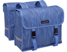 Double bicycle bag New Looxs Fiori Alma 30 liters - 37 x 12,5 x 33 cm (x2) - blue