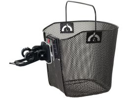 Front Basket Removable with Clip-on-Holder - Black 
