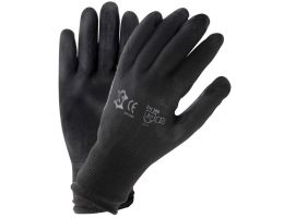 Workshop assembly glove Large - black nylon with PU coating