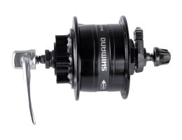 Dynamo hub 36 holes Shimano HD-3D32 3 Watt - for 6-bolt brake disc - quick release - black
