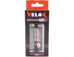 CO2 cartridge Velox with thread 25 grams - 2 pieces in blister