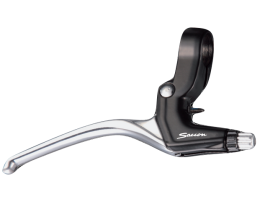 Pair of levers Saccon for V-brake - 3 fingers - black/silver 