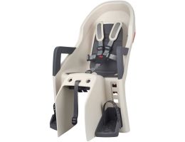 Rear bicycle seat Polisport Maxi+ with carrier mounting (CFS) - cream/grey