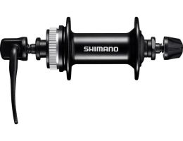 Front hub 8/9/10 speed Shimano FH-MT200-B - 36 holes Center Lock brake disc mounting - black 