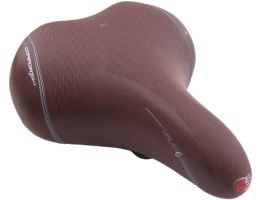 Bicycle saddle Selle Bassano Volare XXL Big City with elastomere cushioning - brown