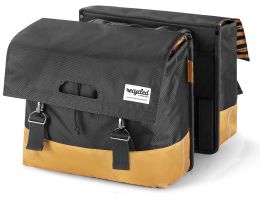 Recycled double bicycle bag Urban Proof 40 liters - grey/yellow