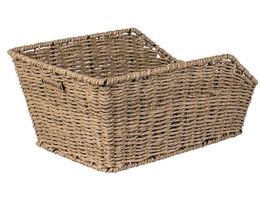 Bicycle basket for rear Basil Cento Rattan Look with WSL system 47 x 34 x 24 cm - seagrass