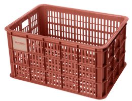 Recycled bicycle crate Basil Crate L 40,0 liters 39 x 49 x 26 cm - terra red