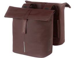 Double bicycle bag Basil City 28-32 liters 12 x 29 x 30 cm - roasted brown