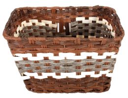 Braided bicycle basket Volare L 36 x 27 x 21cm - dark brown