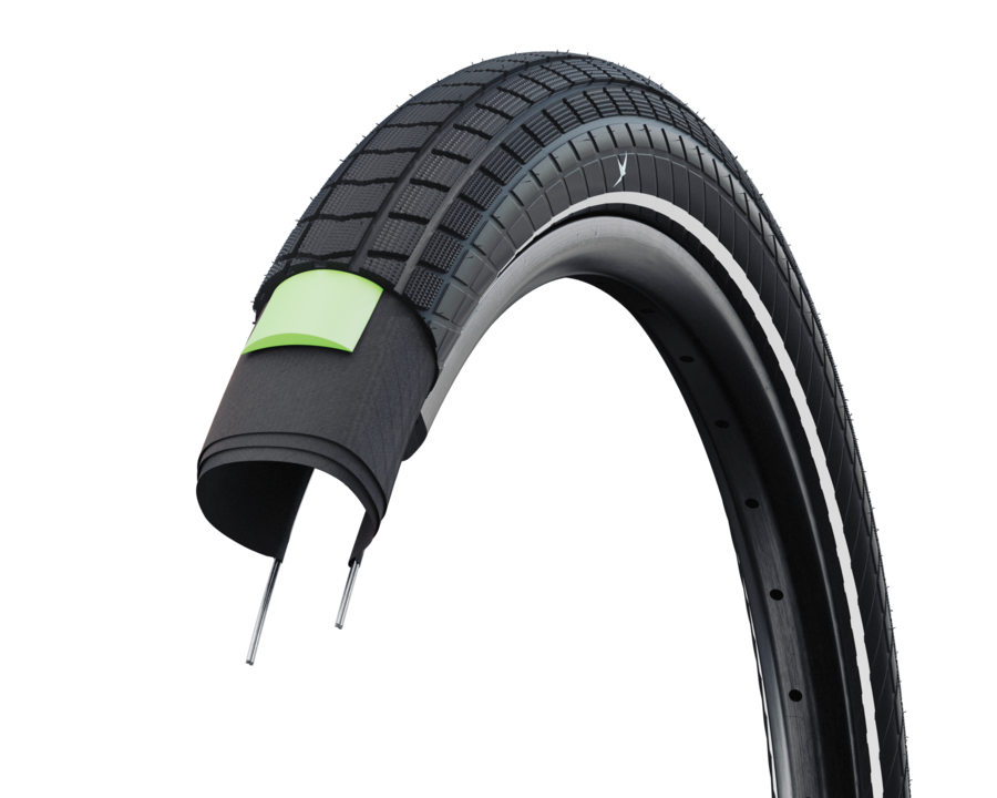 Buitenband Schwalbe Super Moto-X DD G-Guard 26 x 2.15 / 55-559 - zwart met reflectie